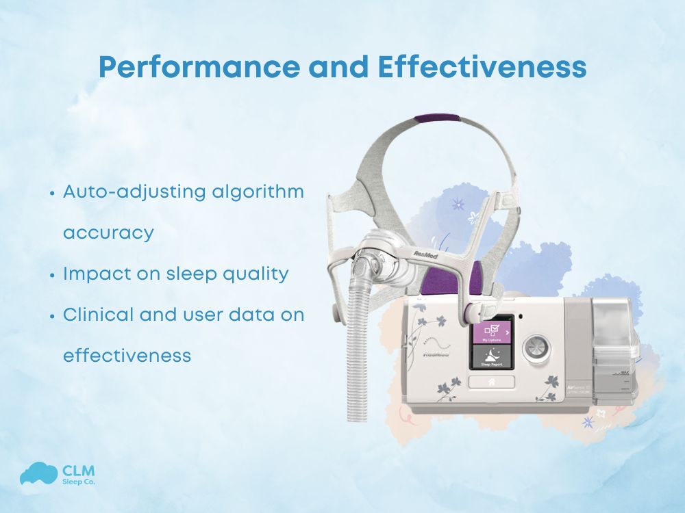 performance and effectiveness of the ResMed AirSense 10 AutoSet for Her