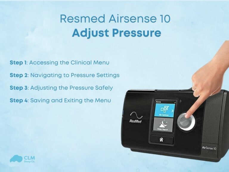 resmed airsense 10 adjust pressure​