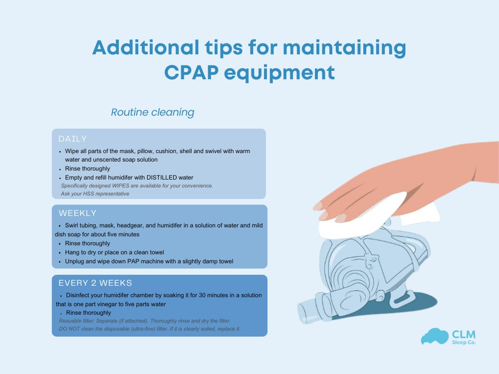 Tips for maintaining CPAP equipment